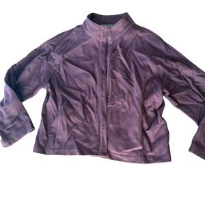 Banana Republic Womens XL Wool Blend Mock Neck Snap Front Jacket Deep Brown XL